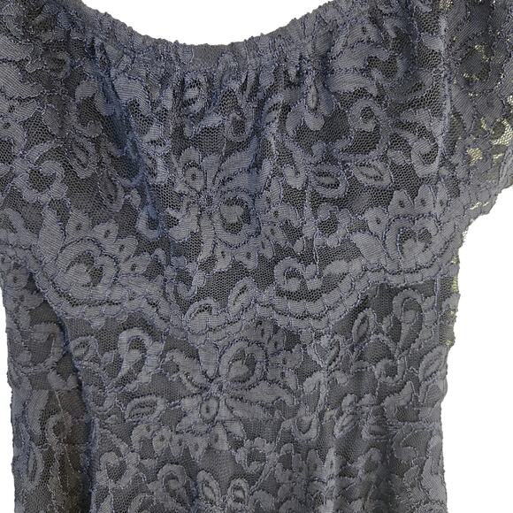 Windsor Women's Dress Medium M Blue Lace Hi Low Sleeveless Misses Size 8 10 - Picture 4 of 8